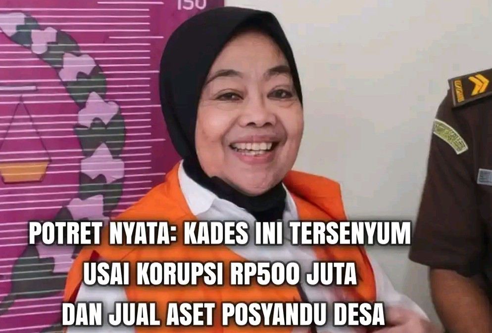 Tersenyum di Balik Rompi Oranye: Kades Cikujang Ditahan karena Korupsi Dana Desa Rp500 Juta