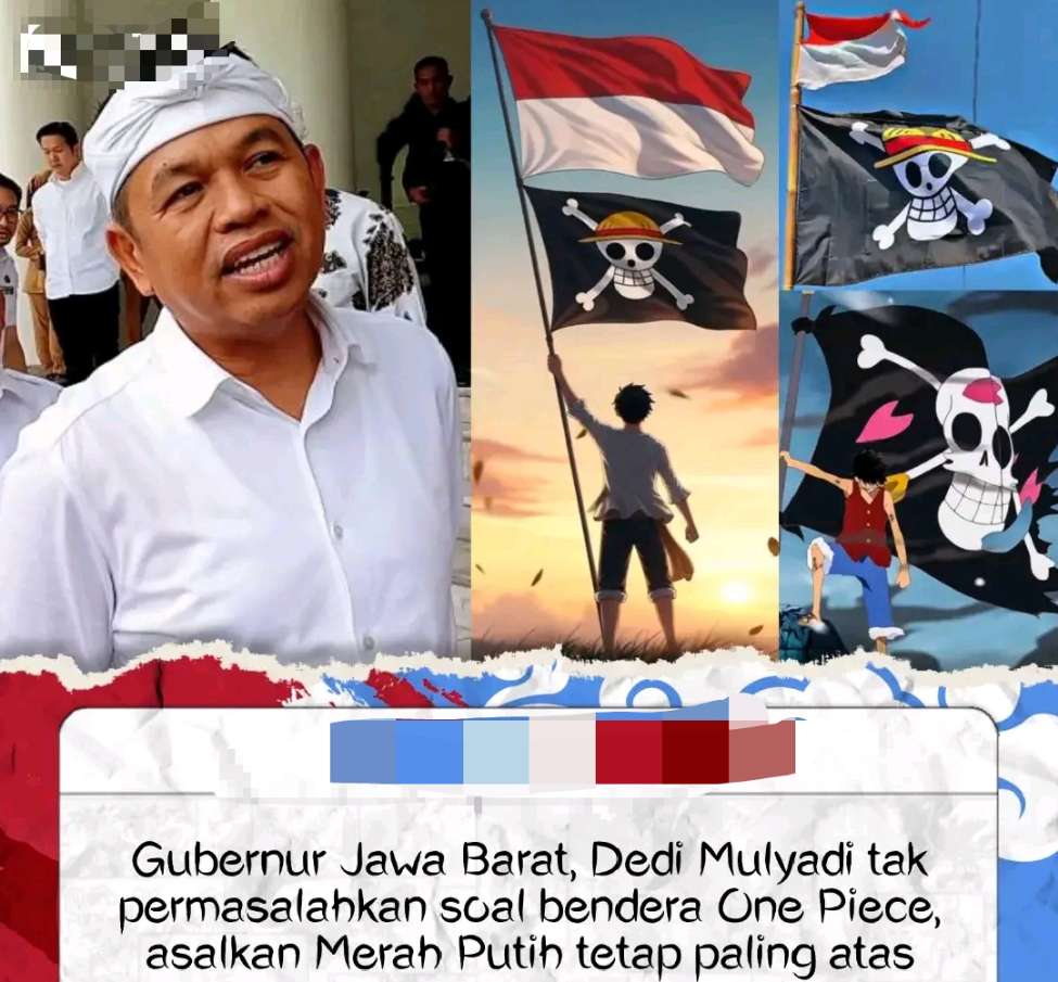 Gubernur Jabar Dedi Mulyadi Tak Persoalkan Bendera One Piece, Asal Merah Putih Tetap di Atas