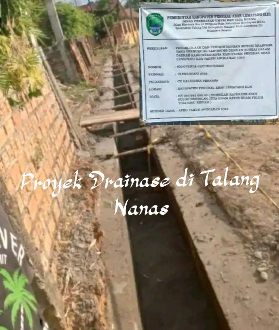 Anggaran Hampir Rp1 Miliar, Drainase Talang Ubi Dinilai Asal Jadi,  Diduga Ajang Bagi Fee