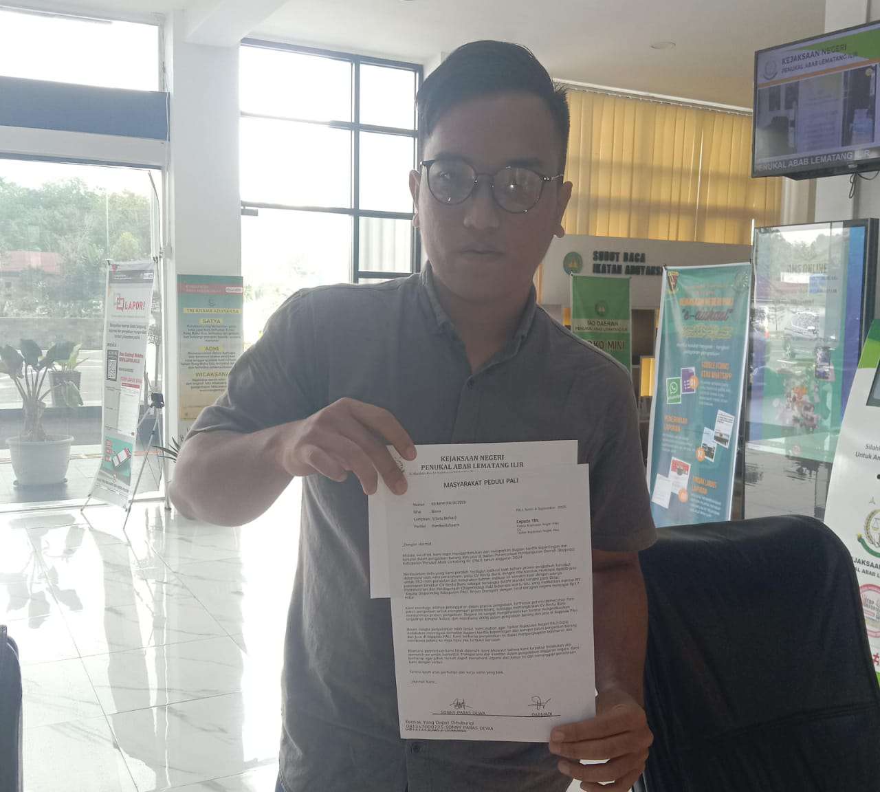 Aktivis PALI Laporkan Dugaan Korupsi di Bappeda ke Kejari: CV Restu Bumi Diduga Kuasai 152 Paket Pengadaan