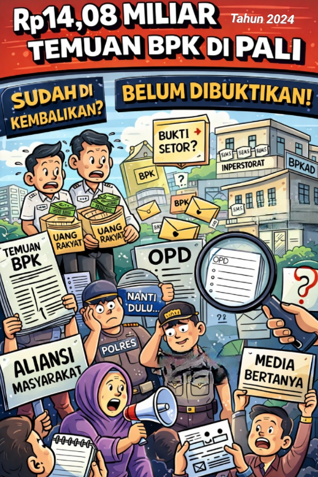 Rp14,08 Miliar Temuan BPK di PALI Anggaran Tahun 2024. Bukti Pengembalian Seakan Rahasia